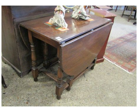 OAK FRAMED DROP LEAF GATE LEG TABLE 