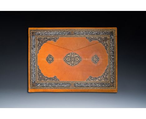 Full title: Muhyi al-Din al-Lari (d. 1526): Kitab Futuh Al-Haramayn, luxurious manuscript in large format in leather folder, 