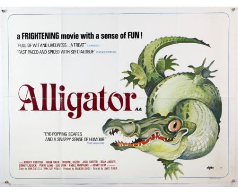 12 British Quad film posters - includes Alligator,Kentucky Fried Movie,National Lampoon's Vacation,The Amazing Captain Nemo,P
