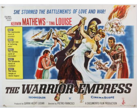 20 British Quad film posters, The Warrior Empress, Gilbert and Sullivan, House of Bamboo, A Date with Death, Halliday Brand, 