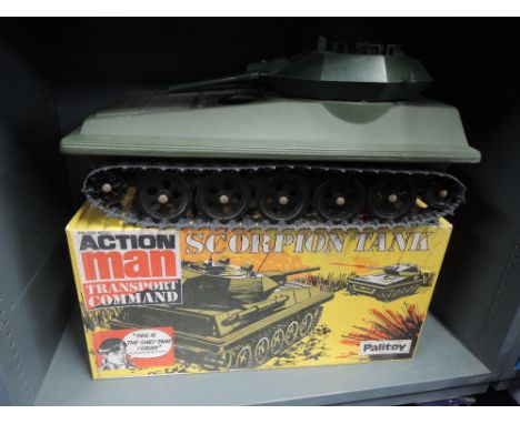 A Palitoy Action Man Transport Command Scorpion Tank, in original box