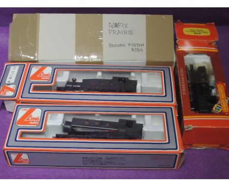 Four Lima, Hornby and Mainline GWR tank engines, various condition, three in original boxes
