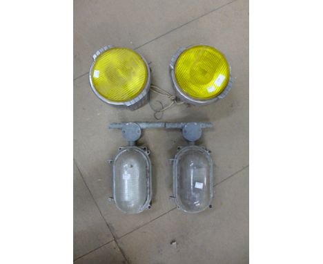Four vintage lights
