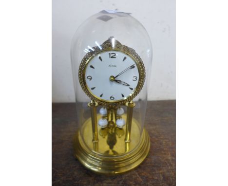A brass anniversary clock