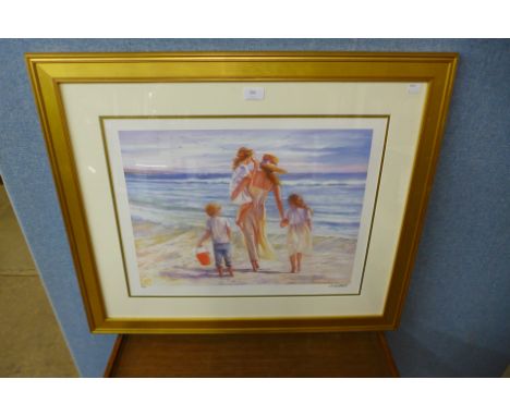 Charlene Mitchell, At High Tide, signed limited edition print, framed, with certificate
