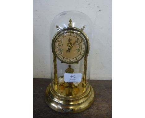 A brass anniversary clock