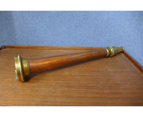 A Vintage brass and copper fire nozzle