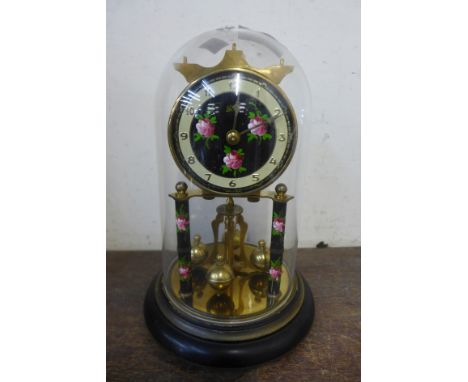A brass anniversary clock