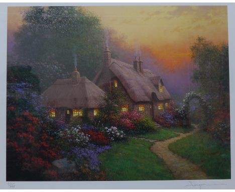 * Sergon, limited edition gilcee print, cottage landscape, 40 x 50cms, framed