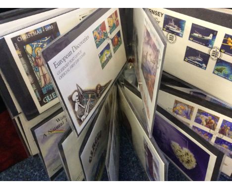 First day covers from Great Britain (1981-2005), Guernsey (1982-2005), Alderney (1984-2005) including Aston Villa covers