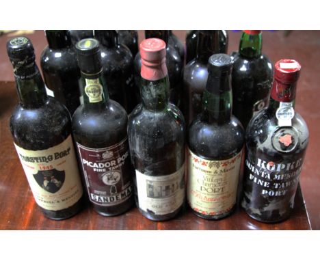 5 bottles of Port. Campbell & Menzies 1945 Toasting Port, Fortnum & Mason 275th Anniversary Vintage Character Port, Sandeman 