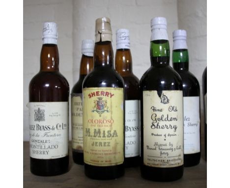 6 bottles. 3 bottles of Gonzalez Byass Sherry. 2 Amontillado and 1 Light Golden Sherry. 2 bottles of Sherry and 1 bottle of B