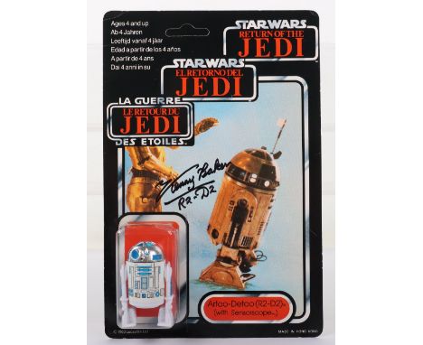 Palitoy General Mills Star Wars Return of The Jedi Tri Logo Artoo-Detoo (R2-D2) with Sensorscope, Vintage Original Carded Fig