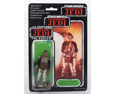 Palitoy General Mills Star Wars Return of The Jedi Tri Logo Lando Calrissian (Skiff Guard Disguise) Vintage Original Carded F