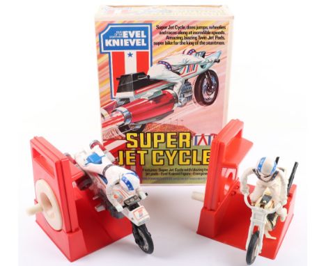 Ideal Evel Knievel Super Jet Cycle, including Super Jet Cycle, with blazing twin jet pods, Evel Knievel Figure complete with&