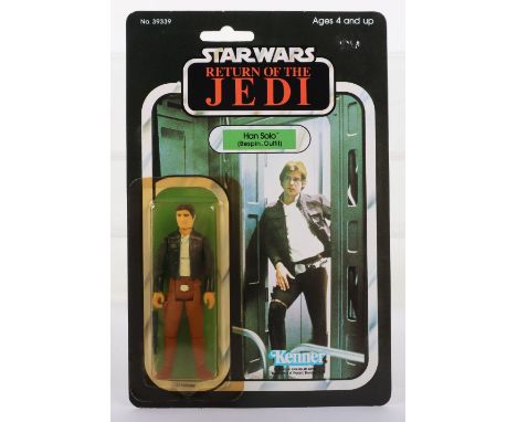 Kenner Star Wars Return of The Jedi Han Solo (Bespin Outfit) Vintage Original Carded Figure, 3 ¾ inches mint, factory sealed 