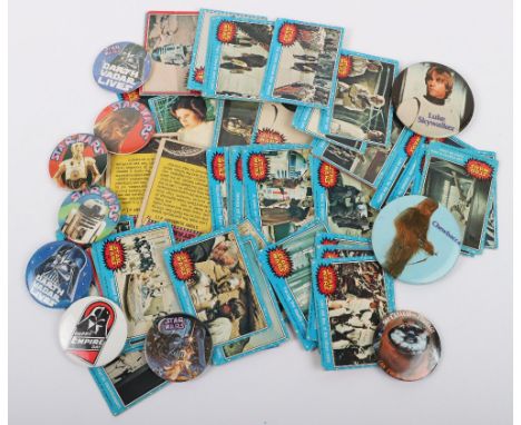 Ten Vintage Star Wars Button Badges, including Luke Skywalker, Darth Vader Lives, Happy Empire Day, plus others all in excell