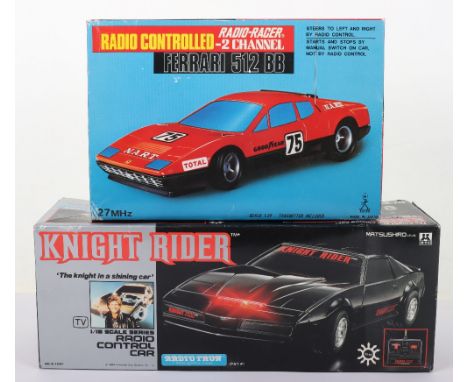 Knight Rider 1/18 Scale Radio Control Car, ‘The Knight in a shinning Car’ M.T.C. UK Ltd, 1982 issue,  battery operated (un-te