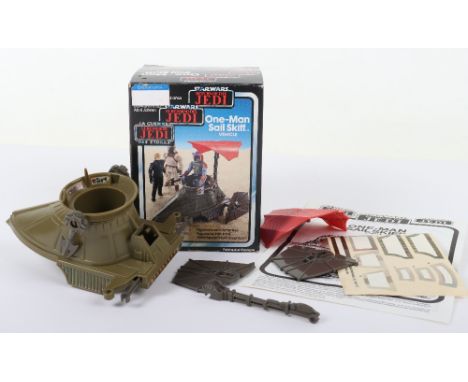 Vintage Boxed Palitoy General Mills Clipper Meccano Star Wars Return Of The Jedi Tri Logo One Man Sail Skiff Vehicle (made in