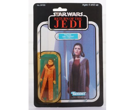 Kenner Star Wars Return of The Jedi Princess Leia Organa (Bespin Gown) Vintage Original Carded Figure, 3 ¾ inches mint, seale