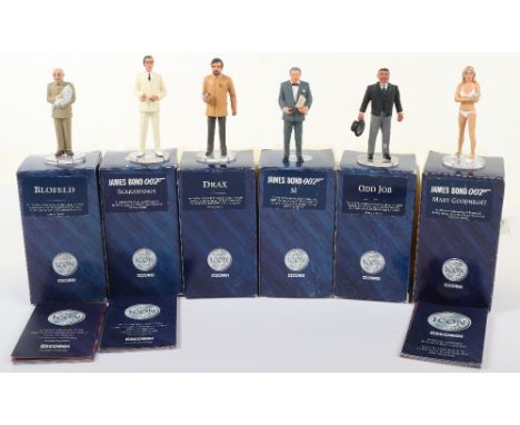 Six Boxed Corgi Icon James Bond Special Edition Figures, F04141 Blofeld,F04051 Scaramanga, F04171 Drax, F04151 Odd Job,F04061
