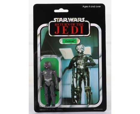 Palitoy Star Wars Return of The Jedi Zuckuss, Vintage Original Carded Figure,3 ¾ inches mint, factory sealed bubble, on a nea