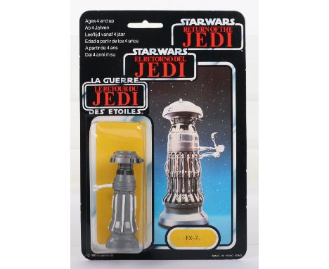 Palitoy General Mills Star Wars Return of The Jedi Tri Logo FX-7 Vintage Original Carded Figure, 3 ¾ inches mint, factory sea