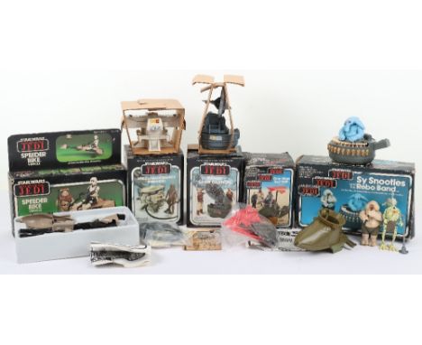 Five Vintage Boxed Star Wars Return of The Jedi Vehicles &amp; Accessories, Clipper/Palitoy Vehicle Maintenance Energizer, co