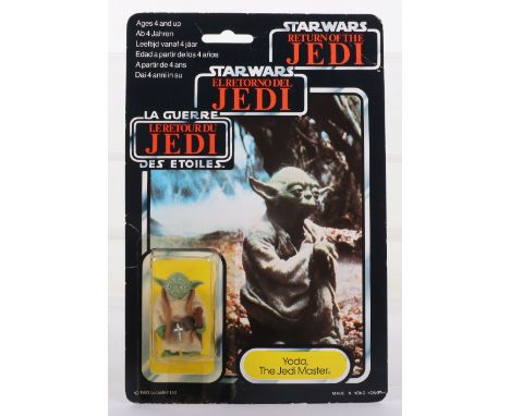 Palitoys General Mills Return of The Jedi Tri-Logo Yoda The Jedi Master, vintage original 3 ¾ inches figure is in mint condit