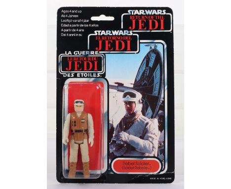 Palitoy General Mills Star Wars Return of The Jedi Tri Logo Rebel Soldier Vintage Original Carded Figure, 3 ¾ inches mint, fa