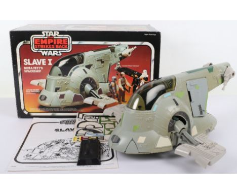 Palitoy Vintage Boxed Star Wars The Empire Strikes Back Slave I Boba Fett’s Spaceship, Cat.No 33356, complete with tinted can