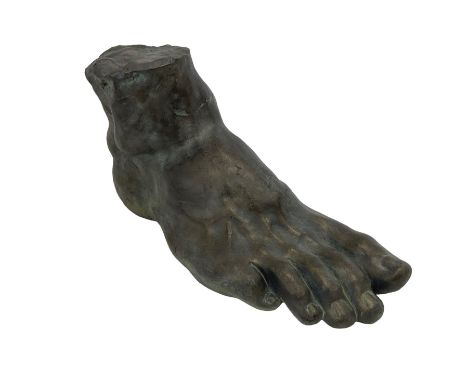 Bronze effect Classical design indoor or garden ornament of the foot of Colossus Dimensions: Height:&nbsp;28cm&nbsp; Length/W