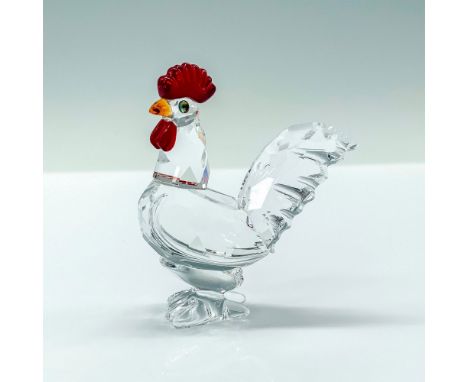 Part of The Peaceful Countryside theme group. A mini clear crystal rooster with Siam-red comb and throat, and topaz beak. Swa