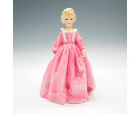 Adorable glazed figural in flowing pink gown. Royal Worcester backstamp. 3081. Artist: F.G. DoughtyIssued: 20th centuryDimens