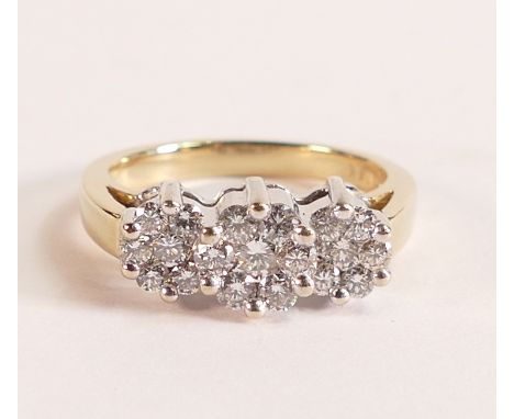 14CT GOLD DIAMOND 1.00CT DIAMOND RING - Size N/O 