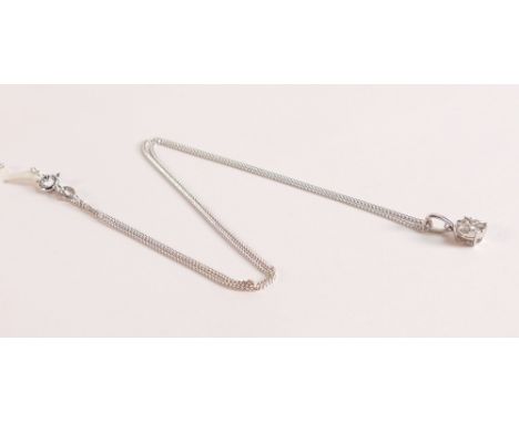 9ct White Gold Diamond Pendant on an 18 inch chain
This beautiful 9ct white Gold pendent hosts seven individual brilliant cut