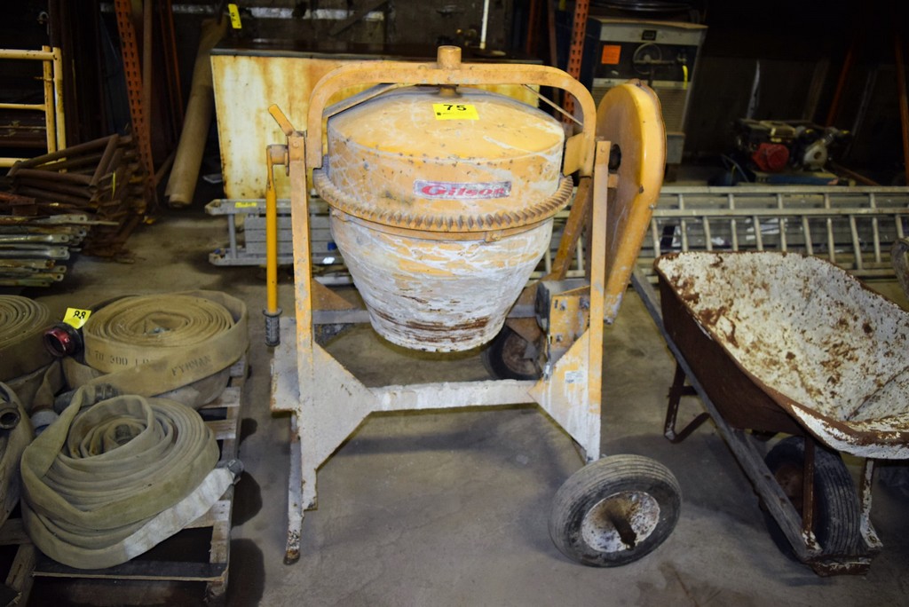 GILSON MODEL 590150 PORTABLE ELECTRIC CEMENT MIXER