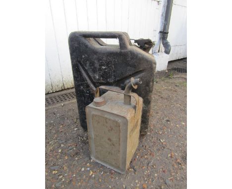 Vintage Esso oil can and metal jerry can