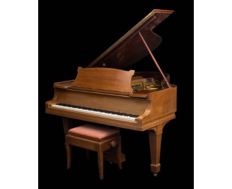 Steinway &amp; Sons - A Model O  baby grand piano No 221751:, contained in a rosewood case, on square tapered legs, terminati