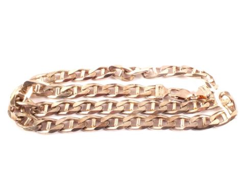 A silver link chain necklace, stamped 925