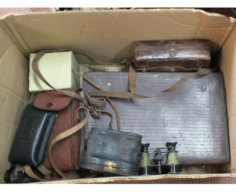 Various cameras, oil lamp parts etc