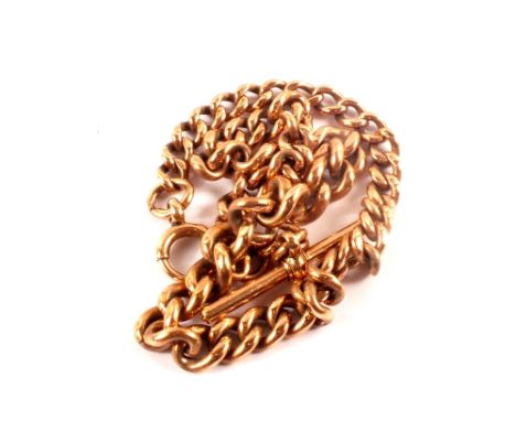 A 9ct gold watch chain