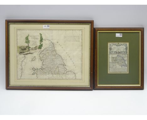 Antonio Zatta 18th Century hand coloured map of Northern England, North Wales and the Isle of Man, pub Venice 1778 31cm x 40c