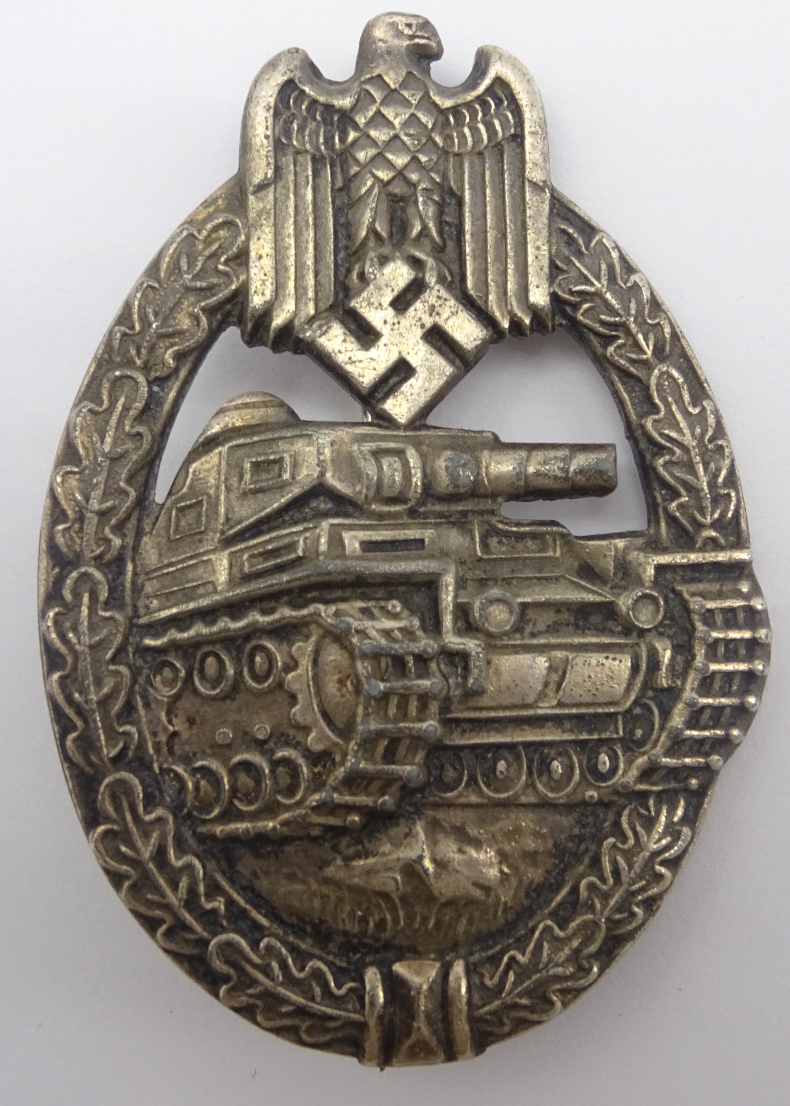 WW2 German Tank Battle Badge marked R.S. for Robert Souval Condition ...