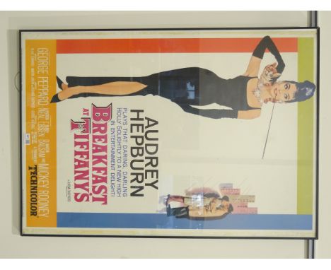 Poster advertising the film Breakfast at Tiffany's depicting a full length picture of Audrey Hepburn as Holly Golightly 99 x 