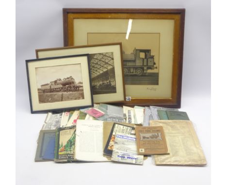 Quantity of booklets and pamphlets of railway interest including GWR Timetable, The History of the First Public Railway by M.
