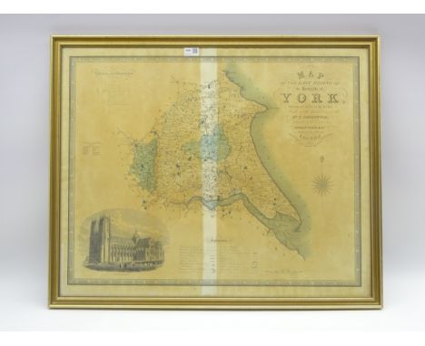 Greenwood & Co map of the East Riding of Yorkshire, pub 1834 59cm x 74cm an Ordnance survey sheet for part of the East Riding