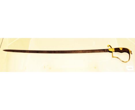 An 1889 pattern Turkish Army officers sword with an overall length of 81 cms