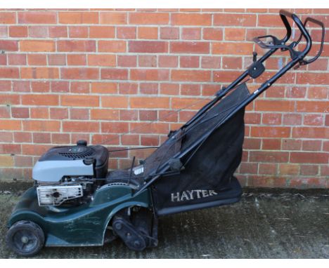 A Hayter Harrier 41, Petrol Lawn Mower With driven Roller