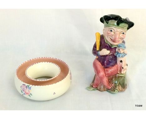 A Mr Punch Toby Jug by Melba Ware and Poole Pottery Posy Dish